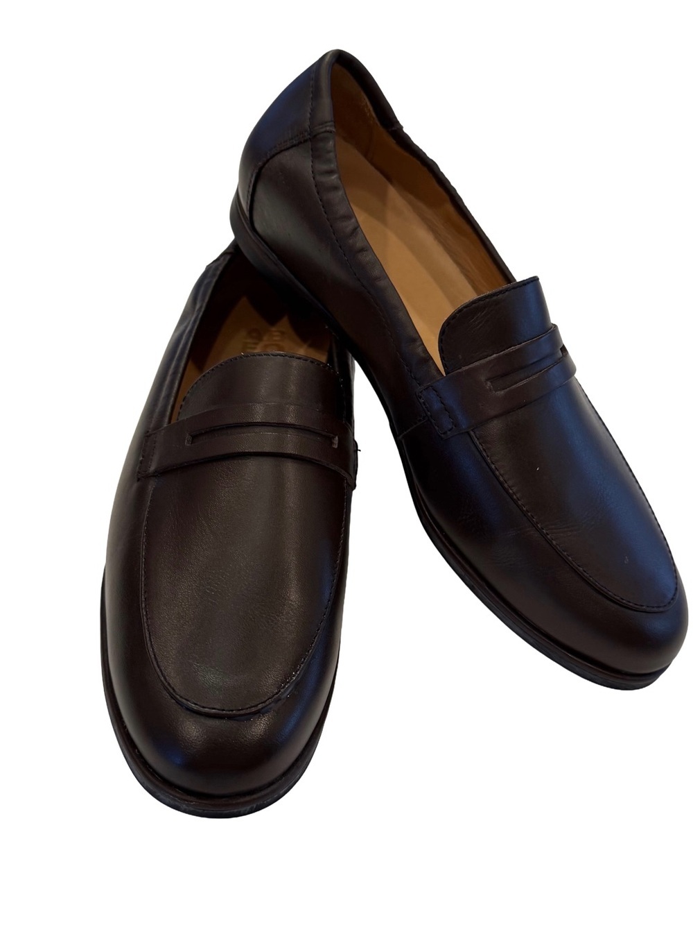 ABEO Women Naomi Loafers Shoes Brown Leather Flats Sz 7.5 NEW